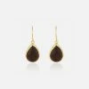 Ana Dyla Accessories Smokey Recycled 925 Sterling Silver Earrings | Smokey Quartz Or Pink With Gold Vermeil