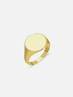 Ana Dyla Accessories Sohra Recycled Sterling Silver Signet Ring | 18ct Gold Plated
