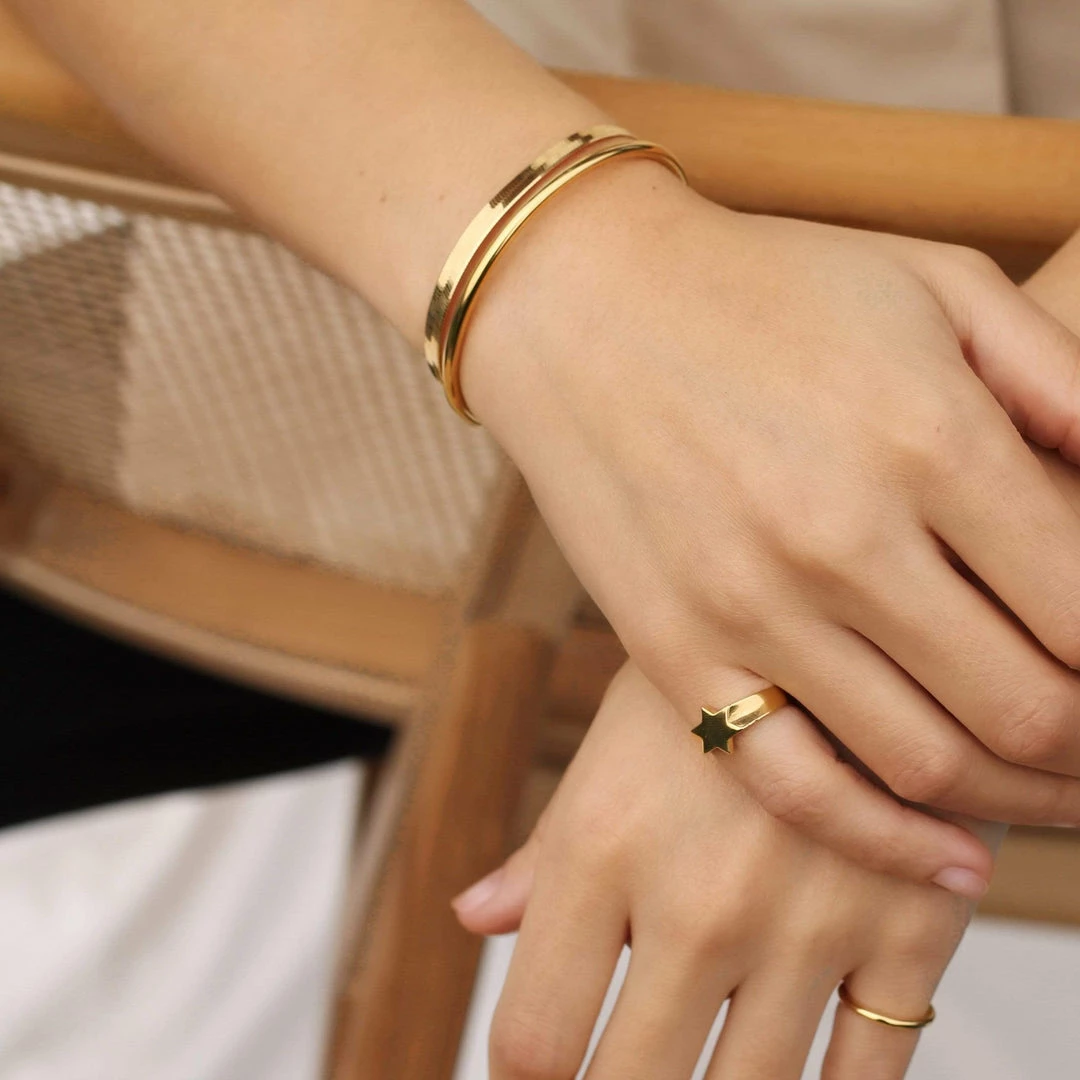 Ana Dyla Zora Recycled 925 Sterling Silver Bracelet | Gold Vermeil 4 Ana Dyla Zora Recycled 925 Sterling Silver Bracelet | Gold Vermeil