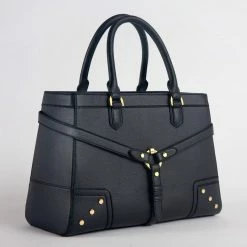 Ava Carrington Stockholm Vegan Leather Handbag | Black Bags