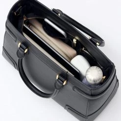 Ava Carrington Stockholm Vegan Leather Handbag | Black Bags