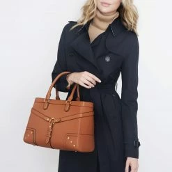 Ava Carrington Bags Stockholm Vegan Leather Handbag | Camel