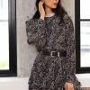 Baukjen Ada Paisley FSC Viscose Mini Dress | Black