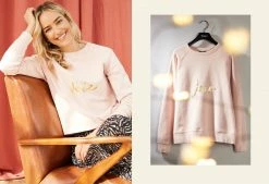 Baukjen Clothing Aimee Organic Cotton Sweatshirt | Rose & Gold Foil