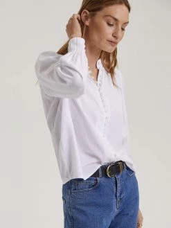Baukjen Clothing Annika TENCEL™ Blouse | Pure White