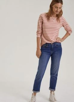 Baukjen Clothing Ashley Organic Cotton Stripe Top | Powder Pink & Pale Rosewood
