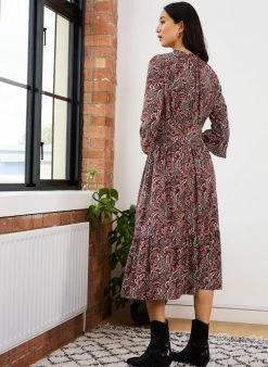 Baukjen Astrid Paisley Print LENZING™ ECOVERO™ Dress | Blackcurrant Clothing 8 Baukjen Astrid Paisley Print LENZING™ ECOVERO™ Dress | Blackcurrant Clothing