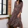 Baukjen Astrid Paisley Print LENZING™ ECOVERO™ Dress | Blackcurrant Clothing