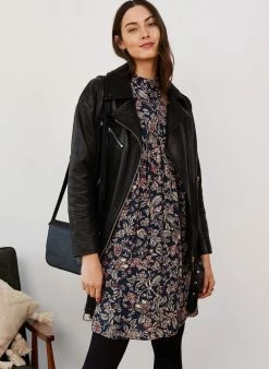 Baukjen Clothing Athelie Woodland Print FSC Viscose Mini Dress | Indigo 10 Baukjen Clothing Athelie Woodland Print FSC Viscose Mini Dress | Indigo