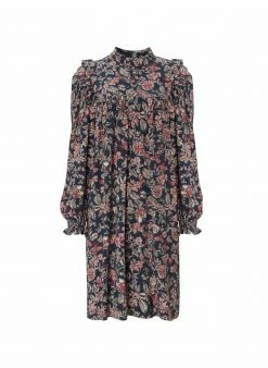 Baukjen Clothing Athelie Woodland Print FSC Viscose Mini Dress | Indigo 13 Baukjen Clothing Athelie Woodland Print FSC Viscose Mini Dress | Indigo