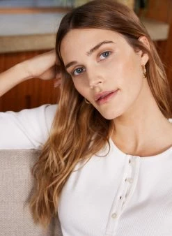 Baukjen Essentials Organic Cotton Long-Sleeve Henley Top | Antique White Clothing 8 Baukjen Essentials Organic Cotton Long-Sleeve Henley Top | Antique White Clothing