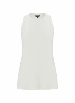 Baukjen Essentials Ribbed Organic Cotton Tank Top | Pure White