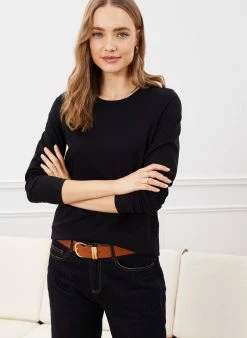 Baukjen Essentials Organic Cotton Long Sleeve T-Shirt | Caviar Black 8 Baukjen Essentials Organic Cotton Long Sleeve T-Shirt | Caviar Black