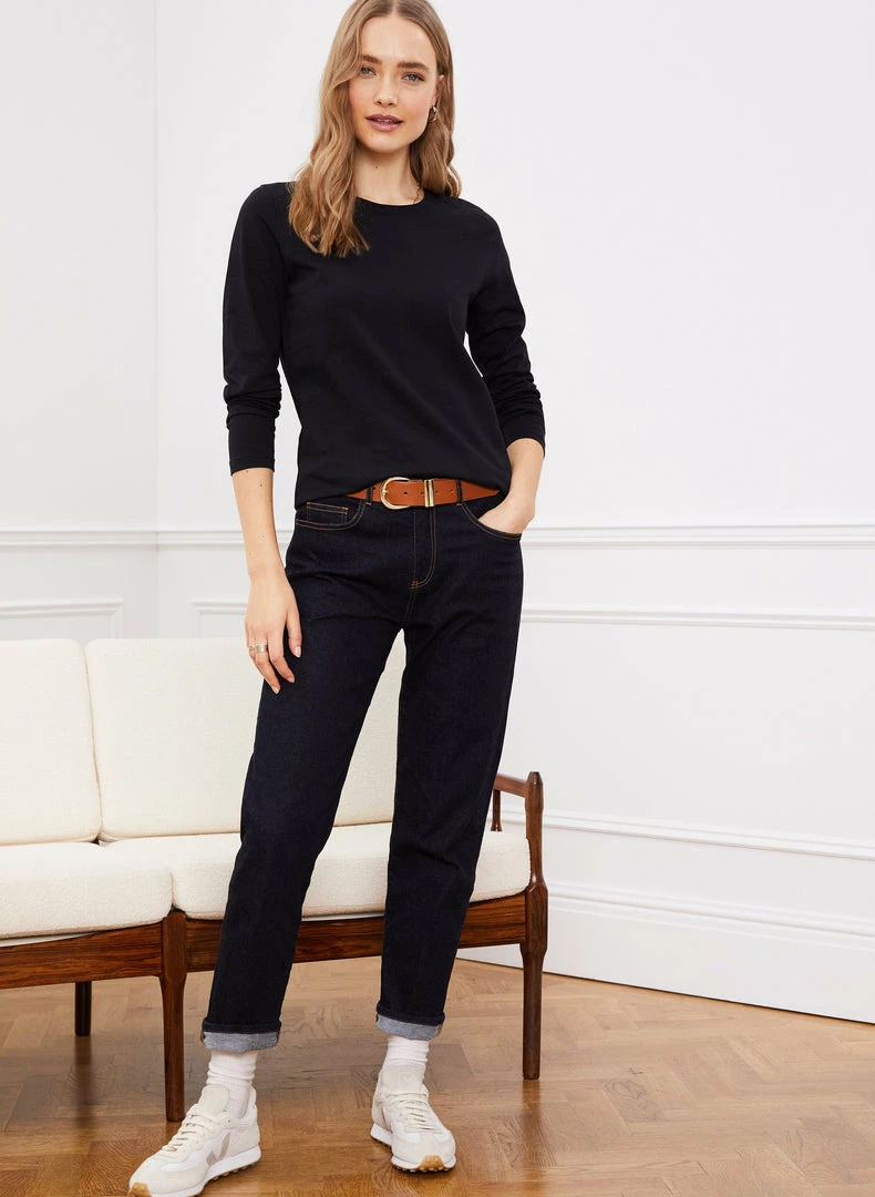 Baukjen Essentials Organic Cotton Long Sleeve T-Shirt | Caviar Black 6 Baukjen Essentials Organic Cotton Long Sleeve T-Shirt | Caviar Black