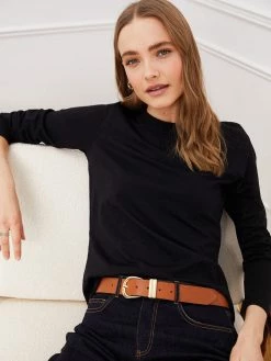 Baukjen Essentials Organic Cotton Long Sleeve T-Shirt | Caviar Black