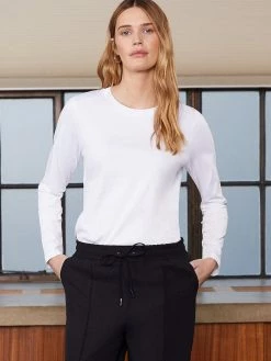 Baukjen Essentials Organic Cotton Long Sleeve T-Shirt | Pure White Clothing