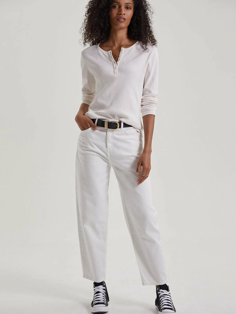 Baukjen Organic Cotton Barrell Leg Jeans | Soft White 3 Baukjen Organic Cotton Barrell Leg Jeans | Soft White