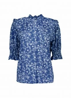 Baukjen Clothing Beverly LENZING™ ECOVERO™ Jersey Blouse | Blue Woodland Floral 11 Baukjen Clothing Beverly LENZING™ ECOVERO™ Jersey Blouse | Blue Woodland Floral