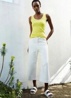 Baukjen Brenna Scoop Neck LENZING™ ECOVERO™ Jersey Vest Top | Laburnum Yellow