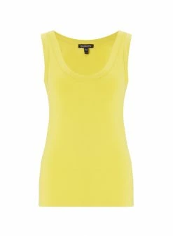 Baukjen Brenna Scoop Neck LENZING™ ECOVERO™ Jersey Vest Top | Laburnum Yellow