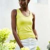 Baukjen Brenna Scoop Neck LENZING™ ECOVERO™ Jersey Vest Top | Laburnum Yellow