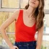 Baukjen Brenna Scoop Neck LENZING™ ECOVERO™ Jersey Vest Top | Tangerine Clothing