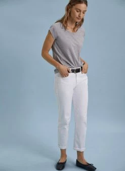 Baukjen Catherine Upcycled Raglan Cap Sleeve Top | Grey Marl