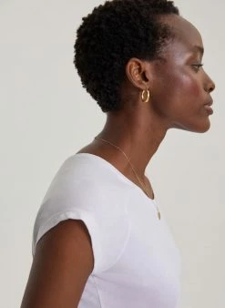 Baukjen Catherine Upcycled Raglan Cap Sleeve Top | Pure White Clothing