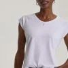 Baukjen Catherine Upcycled Raglan Cap Sleeve Top | Pure White Clothing