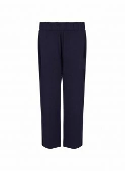 Baukjen LENZING™ ECOVERO™ Jersey Cropped Palazzo Trousers | Classic Navy