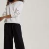 Baukjen Clothing LENZING™ ECOVERO™ Jersey Cropped Palazzo Trousers | Caviar Black