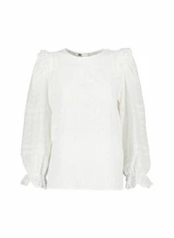 Baukjen Daisy Broderie Upcycled Top | Pure White