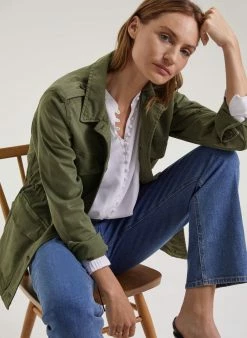 Baukjen Drake Organic Cotton Utility Jacket | Light Khaki