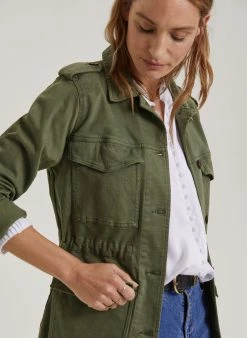 Baukjen Drake Organic Cotton Utility Jacket | Light Khaki