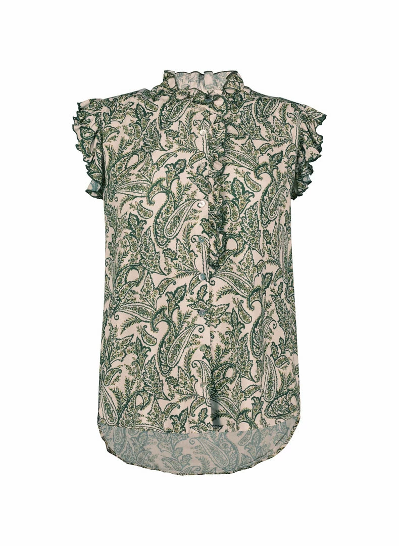 Baukjen Clothing Elaine Paisley Print LENZING™ ECOVERO™ Frilled Blouse | Pink 8 Baukjen Clothing Elaine Paisley Print LENZING™ ECOVERO™ Frilled Blouse | Pink
