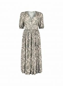 Baukjen Elaine Paisley Print LENZING™ ECOVERO™ Midi Dress | Pink Clothing