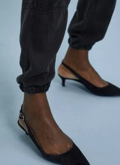 Baukjen Clothing Elijah TENCEL™ & Linen Cargo Trousers | Caviar Black