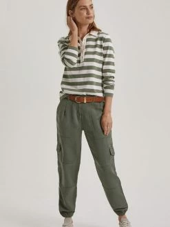 Baukjen Elijah TENCEL™ & Linen Cargo Trousers | Light Khaki