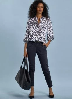 Baukjen Freya Petal Leopard Print LENZING™ ECOVERO™ Blouse | Midnight Blue 11 Baukjen Freya Petal Leopard Print LENZING™ ECOVERO™ Blouse | Midnight Blue
