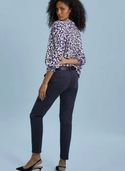 Baukjen Freya Petal Leopard Print LENZING™ ECOVERO™ Blouse | Midnight Blue 12 Baukjen Freya Petal Leopard Print LENZING™ ECOVERO™ Blouse | Midnight Blue