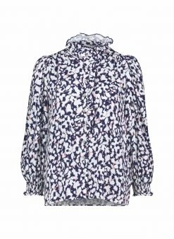 Baukjen Freya Petal Leopard Print LENZING™ ECOVERO™ Blouse | Midnight Blue 13 Baukjen Freya Petal Leopard Print LENZING™ ECOVERO™ Blouse | Midnight Blue