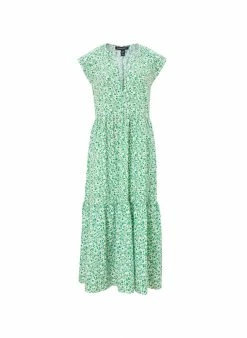 Baukjen Clothing Harriet Ditsy Floral Print Organic Organic Cotton Midi Dress | Green 9 Baukjen Clothing Harriet Ditsy Floral Print Organic Organic Cotton Midi Dress | Green