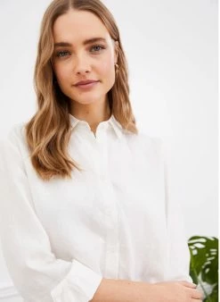 Baukjen Helena Hemp Boyfriend Shirt | Soft White 9 Baukjen Helena Hemp Boyfriend Shirt | Soft White
