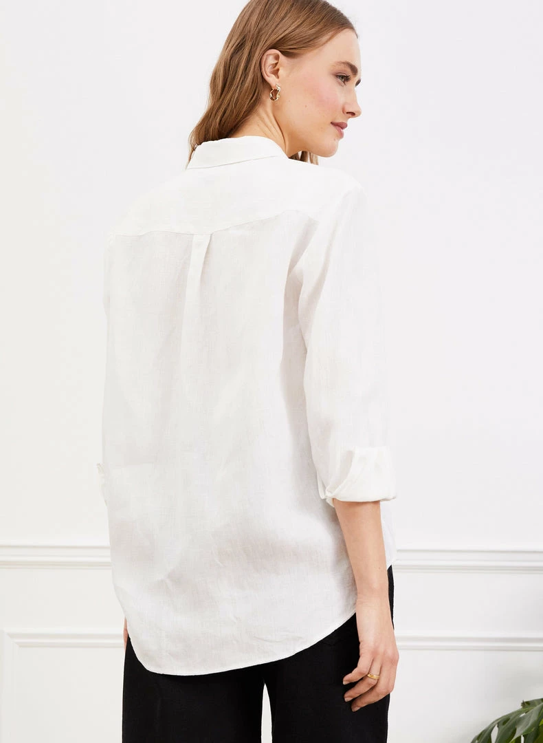Baukjen Helena Hemp Boyfriend Shirt | Soft White 6 Baukjen Helena Hemp Boyfriend Shirt | Soft White