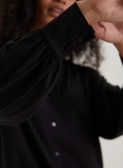 Baukjen Clothing Imken Ruffled Collar LENZING™ ECOVERO™ Jersey Blouse | Caviar Black 8 Baukjen Clothing Imken Ruffled Collar LENZING™ ECOVERO™ Jersey Blouse | Caviar Black