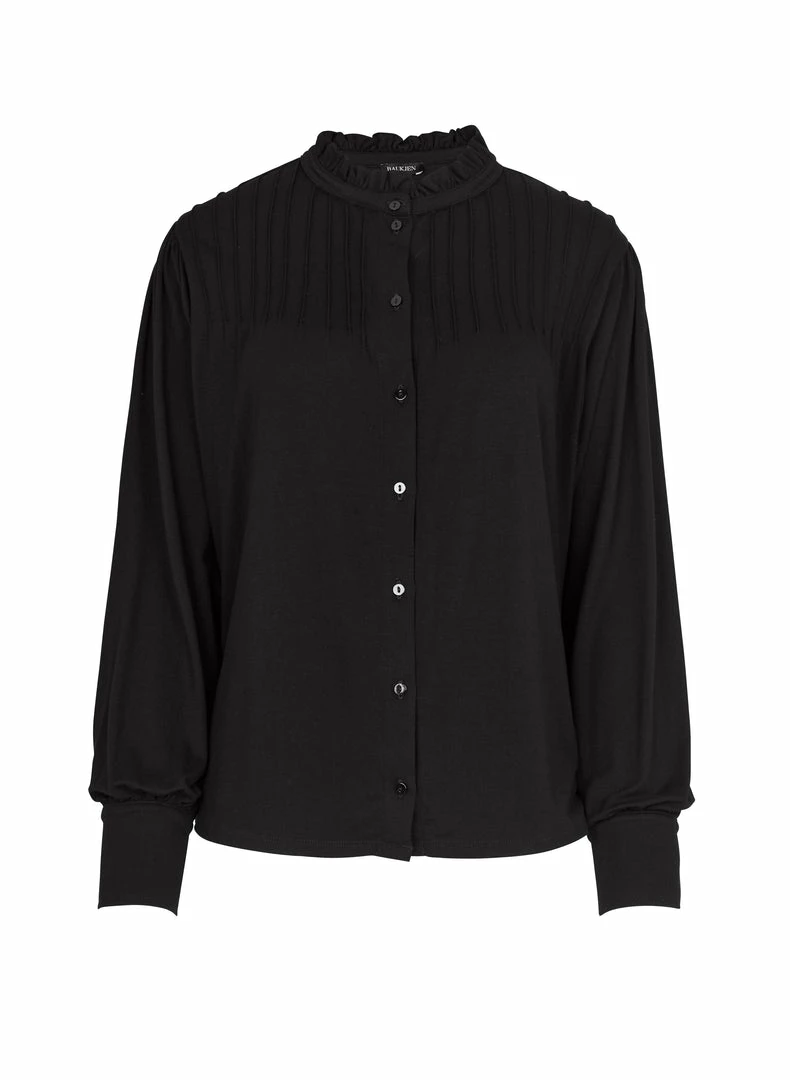 Baukjen Clothing Imken Ruffled Collar LENZING™ ECOVERO™ Jersey Blouse | Caviar Black 6 Baukjen Clothing Imken Ruffled Collar LENZING™ ECOVERO™ Jersey Blouse | Caviar Black