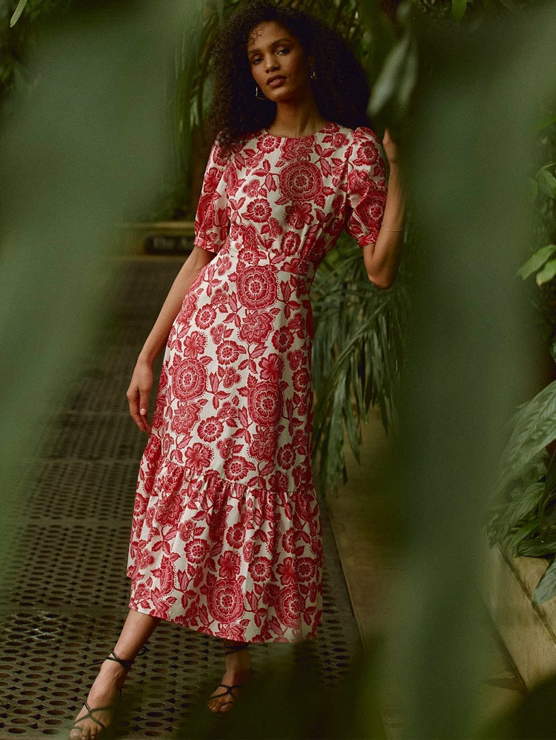 Baukjen Clothing Isaaca Florence Print Organic Cotton Dress | Strawberry 3 Baukjen Clothing Isaaca Florence Print Organic Cotton Dress | Strawberry