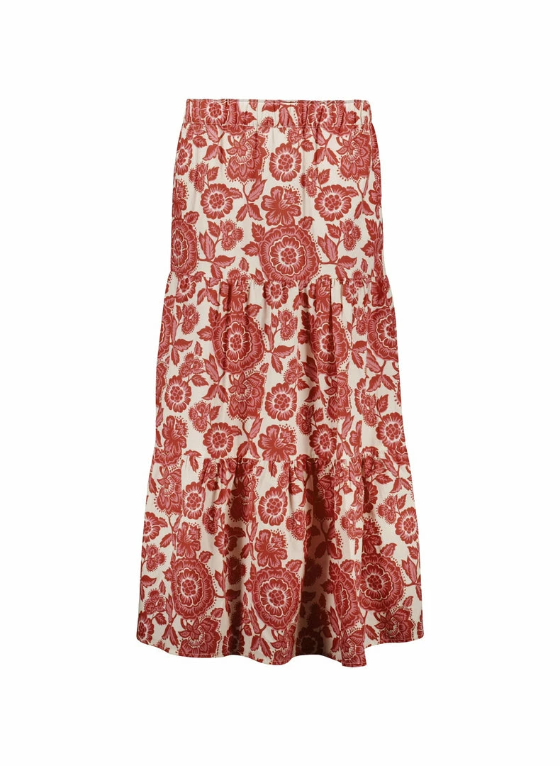 Baukjen Clothing Isaaca Florence Print Organic Cotton Maxi Skirt | Strawberry 5 Baukjen Clothing Isaaca Florence Print Organic Cotton Maxi Skirt | Strawberry
