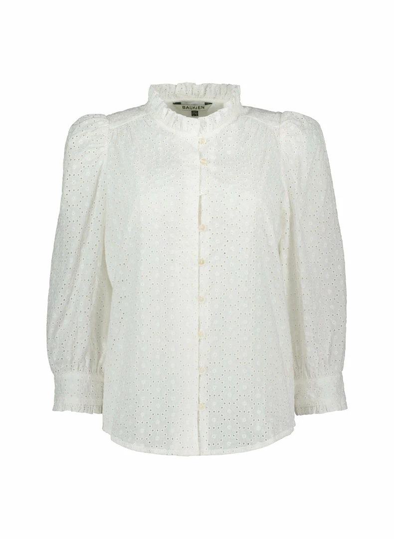 Baukjen Clothing Ishbel Embroidered Organic Cotton Blouse | Pure White 7 Baukjen Clothing Ishbel Embroidered Organic Cotton Blouse | Pure White