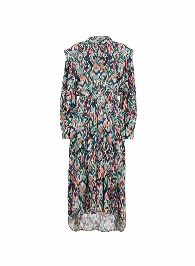 Baukjen Keilani Ikat Print FSC Viscose Midi Dress | Multicolour Clothing 6 Baukjen Keilani Ikat Print FSC Viscose Midi Dress | Multicolour Clothing